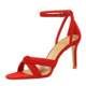 927-A5 style summer one line high heels with thin heels, high heels, suede cutout, open toe, cross cut women's sandals