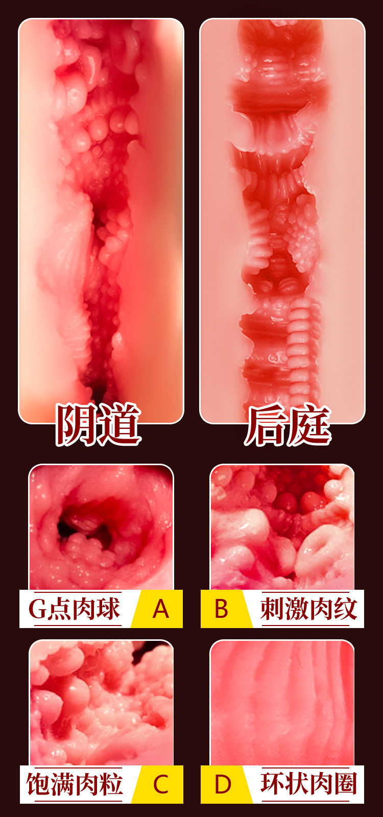Jiuai Male Masturbation Cup TPE Manual Non-Inflatable Adult Toy Flesh — detail image 6