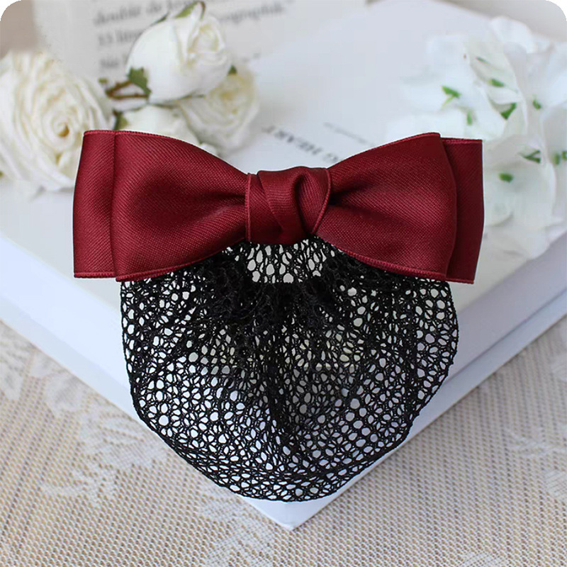 [HY 더블 레이어 헤어네트] 파인 메쉬 버건디