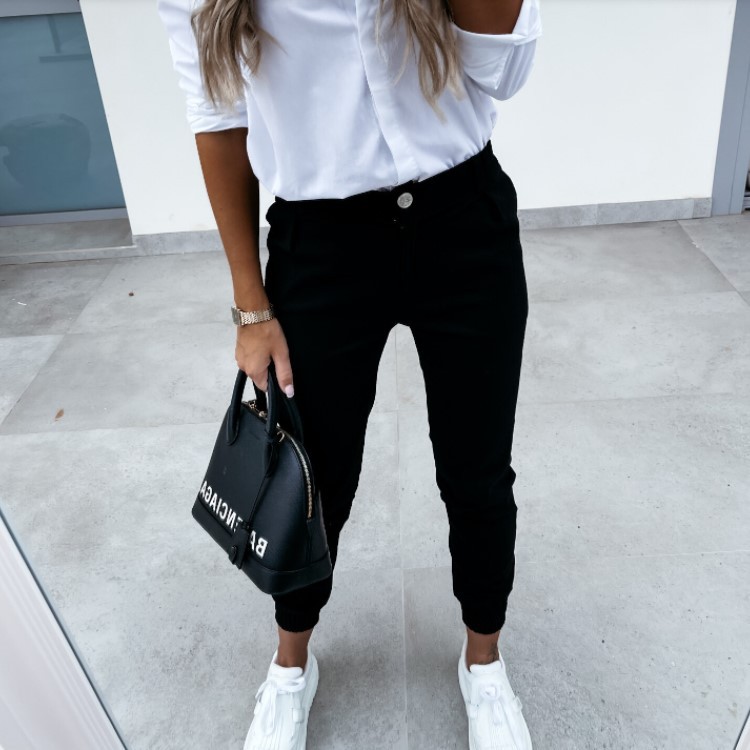 Femmes Du Quotidien Rue Décontractée Style Simple Couleur Unie Longueur De La Cheville Poche Pantalon De Jogging display picture 3