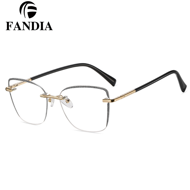 91742 nuevo modelo explosivo para atacar el diseño sin marco con borde brillante simple y versátil de la fábrica de enfoque de moda mujer spot