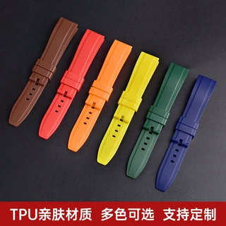 适配佳明/华为GT4 22mm橙色TPU表带防水适用多品牌手表带批量现货