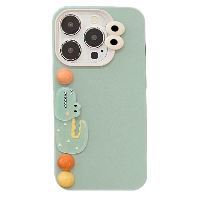 Divertido animal tridimensional de dibujos animados para 15ProMax funda para teléfono móvil iPhone 14 cadena 12 Apple 13 femenino 16PM