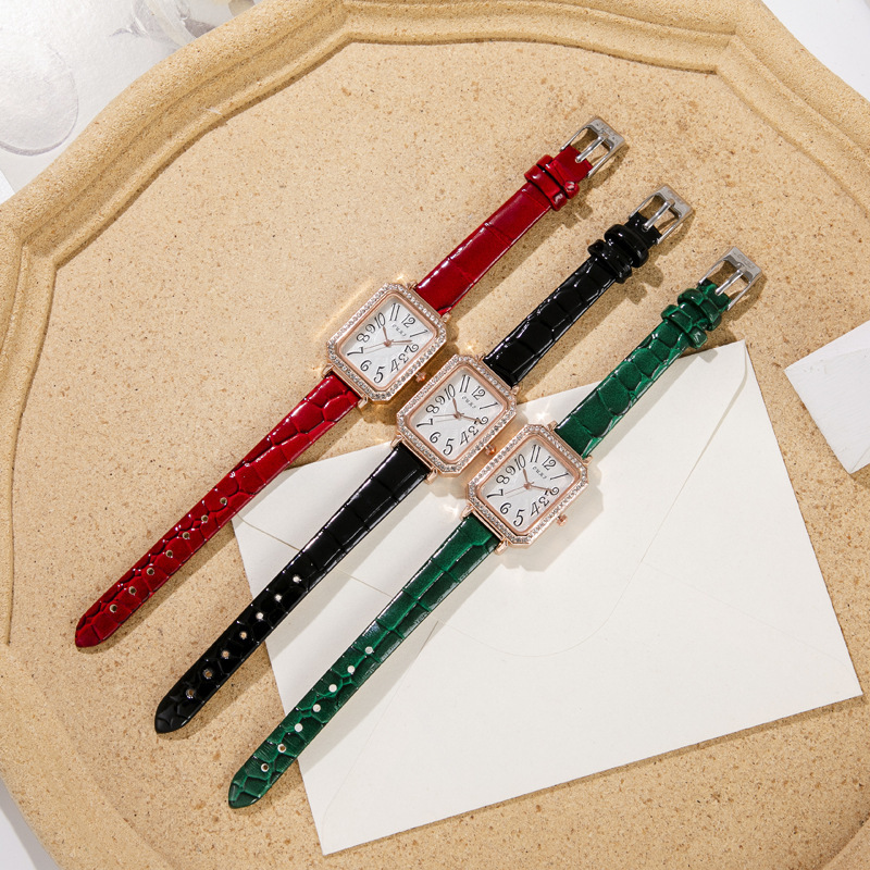 Trendy Square New Minimalist Digital Art Women's Fashion Watch_voghion.com