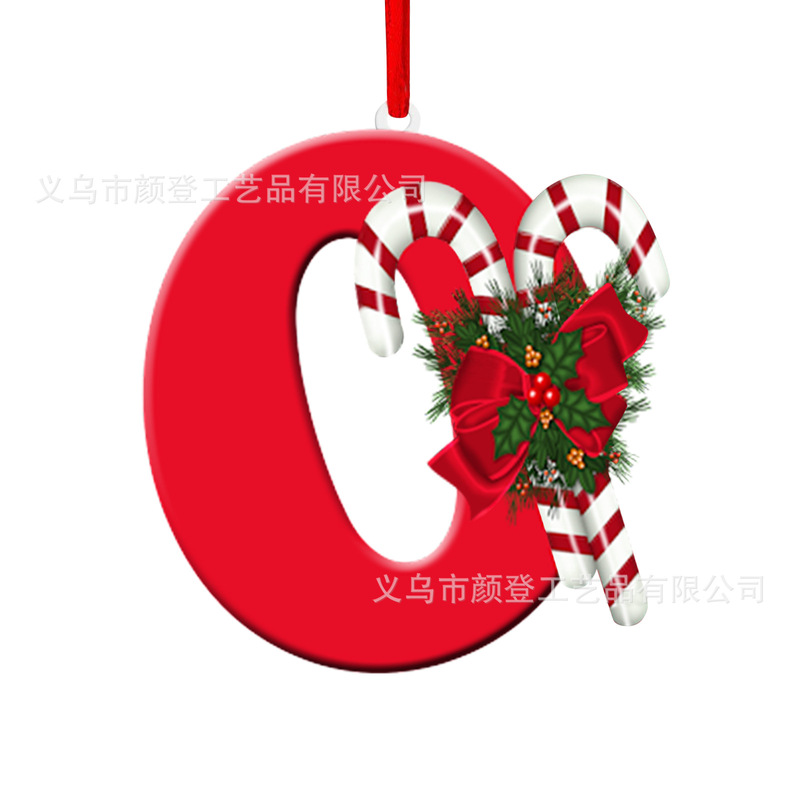 国境を越えた新しいアイデア英語のアルファベットはアクリル平面クリスマスツリーのホームパーティーの装飾プレゼントを飾っている|undefined