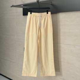 正确版本现货高品质V家新款黄白条纹休闲长裤OS宽松版型男女同款