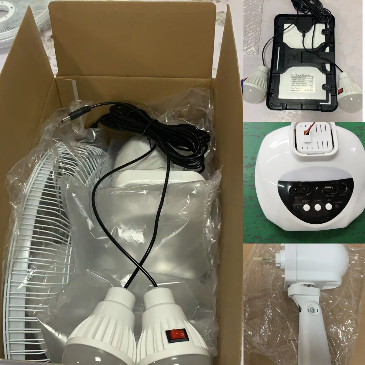 ventilador de recarga de paneles solares generales comercio exterior explosivo conjunto de ventilador de escritorio doméstico ventas calientes en el sudeste asiático