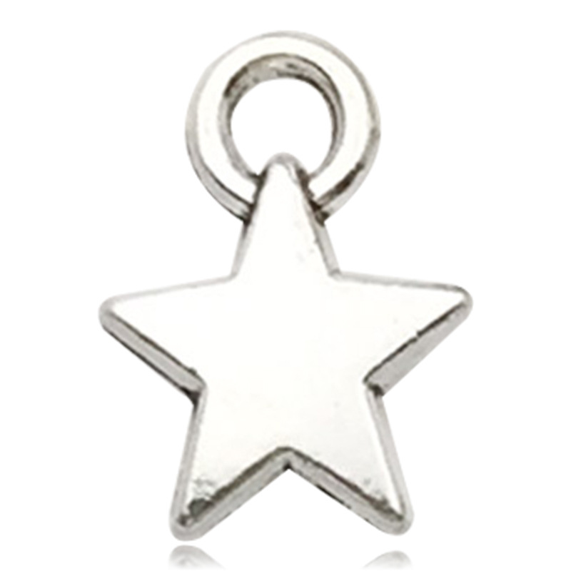 Retro DIY accesorios de joyería de aleación hechos a mano 1 Estrella hueco estrella de cinco puntas collar de meteorito pendientes colgante