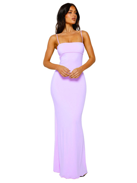 Sexy solid color dress