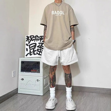 美式280G重磅毛圈纯棉运动短裤男夏季潮宽松篮球五分休闲裤子帅气