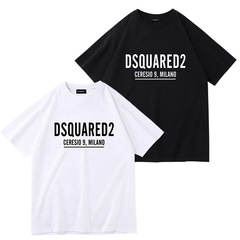 Dsquared2 クロスボーダーアメリカントレンディブランドレタープリントTシャツ男女兼用トレンド半袖夏ルーズトップス