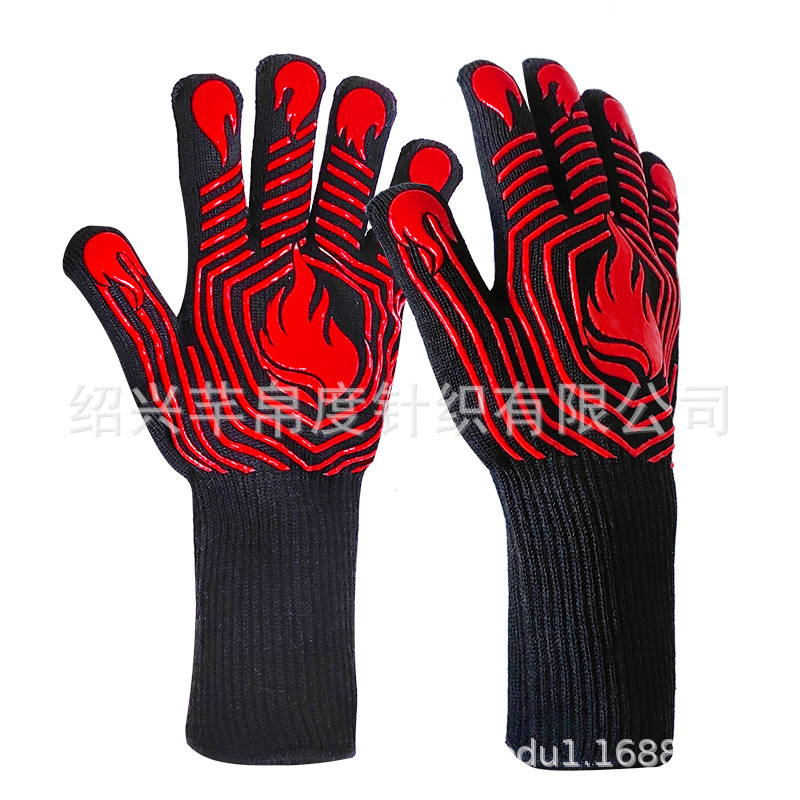 Nuevo horno de barbacoa de silicona resistente a altas temperaturas de 500 grados, horno microondas, protección contra quemaduras y altas temperaturas, soldador, guantes de aislamiento térmico