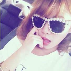 【两款可选】小辣椒墨镜 珍珠新潮 太阳镜批发 太阳眼镜