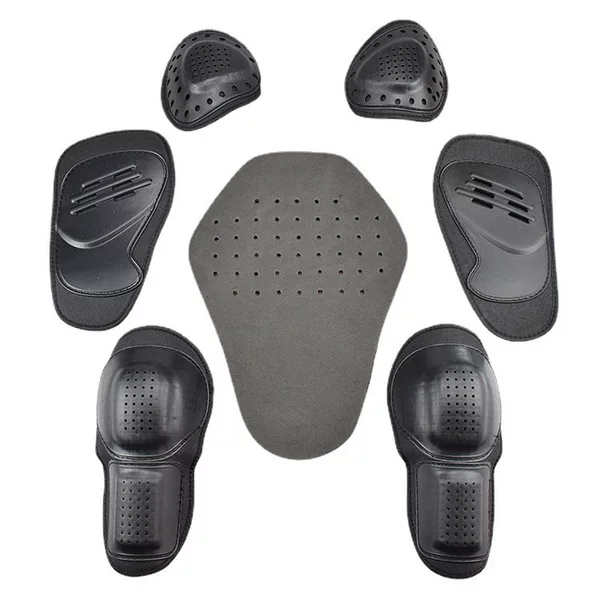 Motorcycle Racing Riding Anti-Fall Built-In Protective Gear 7-Piece Set: Back Protector, Knee Protector, Chest Protector, Elbow Protector
