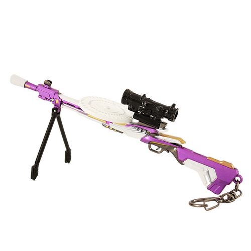 Peace Chicken Weapons Peripheral Purple Wing Knight m416 DP-28 weapon model metal disassembly toy ornaments
