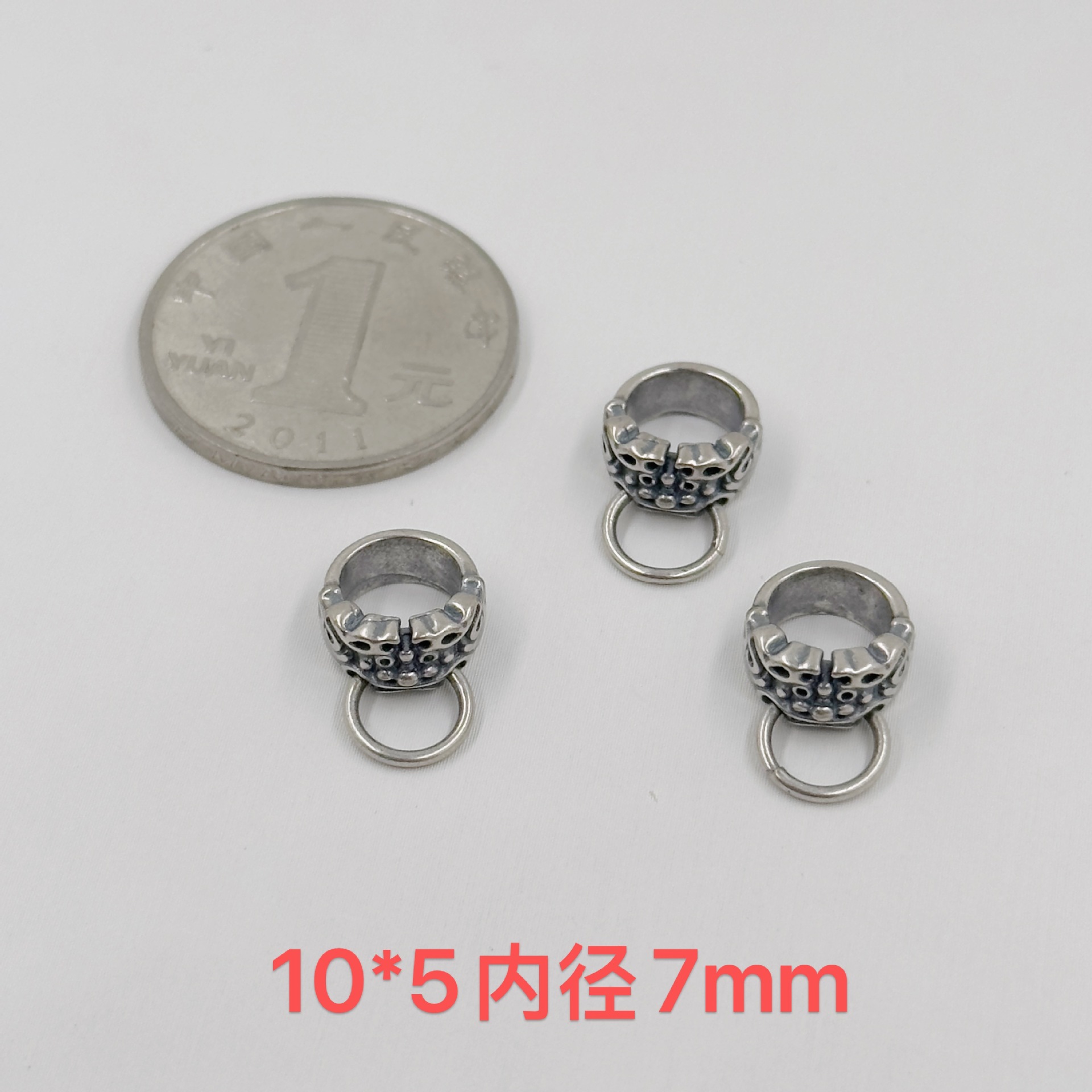 384-417 Shanxi vintage old silver spacer beads DIY accessories 9997 silver bracelet jewelry accessories