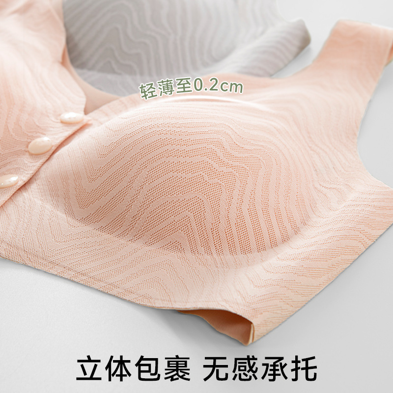 Ropa interior para madre, chaleco para mujer de mediana edad y ancianos, ropa interior, sin anillo de acero, hebilla frontal, estilo delgado, sujetador de mediana edad y ancianos sin costuras de verano