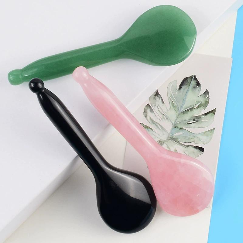 Jade scraping plate powder crystal scraping tablet spoon shaped scraping board face face face scraping plate tap gluten racket shape