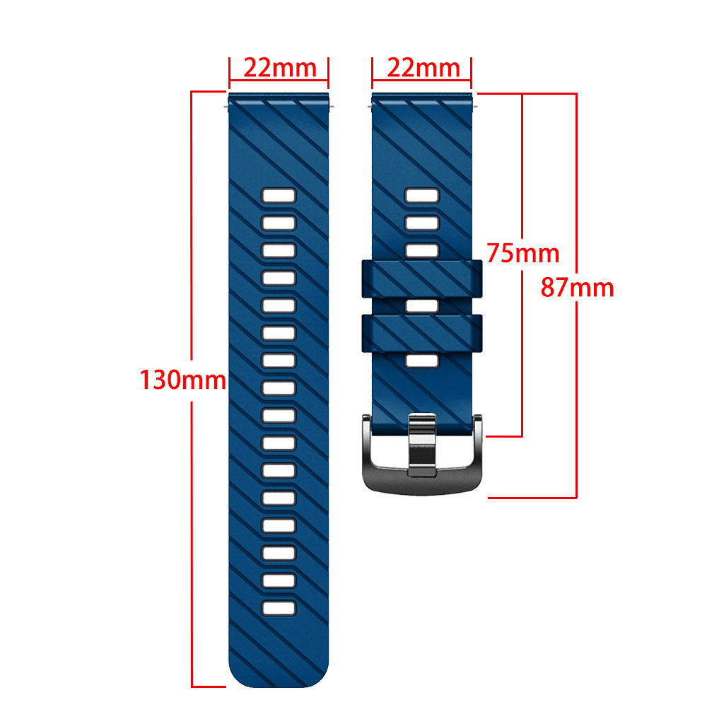 Suitable for suunto9peak silicone watch strap, 22mm twill dual-color wristband, Suunto9 Peak Specification drawing