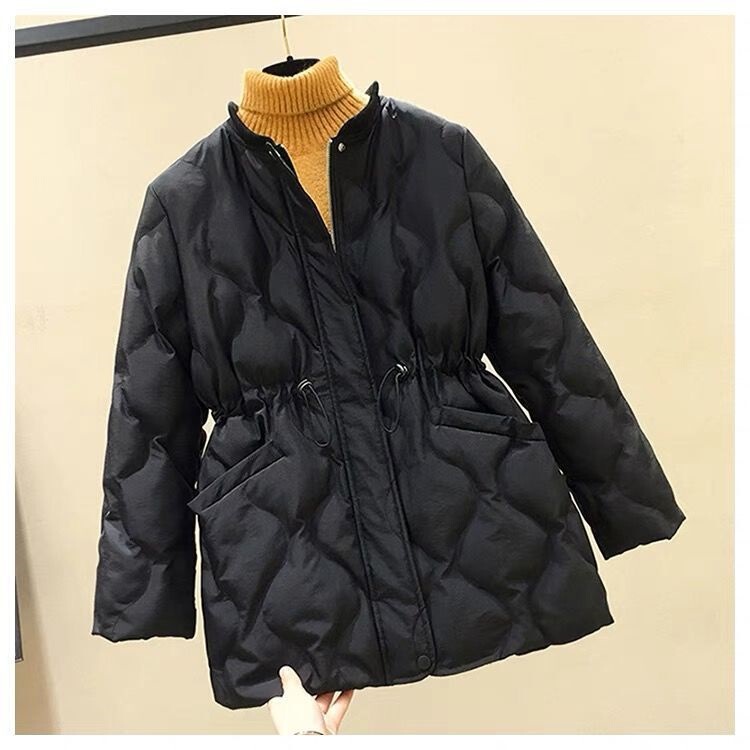 中長タイプの綿の服の女性の冬の小さい香風の気質の新型の韓国版の洋気は腰の綿の服のコートの小さい背の綿入れの上着を収めます。|undefined