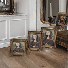 European-style retro picture frame, Mona Lisa oil painting frame, American decorative wall art, 4-inch, 6-inch, 7-inch decorative pieces