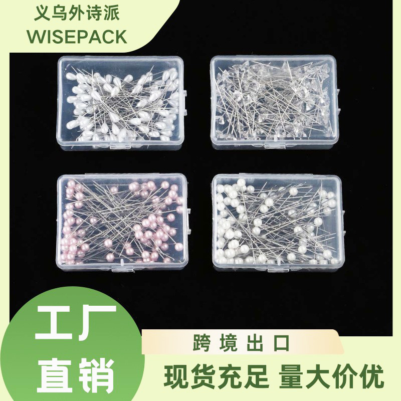 Alfileres de cabeza de perla, alfileres de diamante, alfileres de metal redondos con forma de gota de agua de colores, decoración floral, manualidades DIY image 1