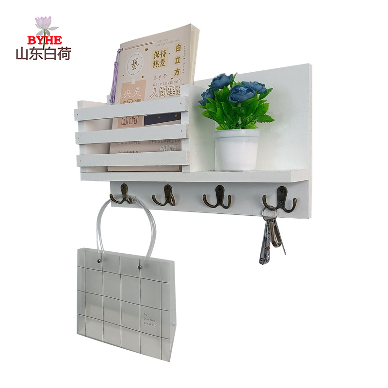 Amazon sala de estar colgante de madera pared colgante de pared estante de almacenamiento colgante de llaves de puerta de entrada marco de madera