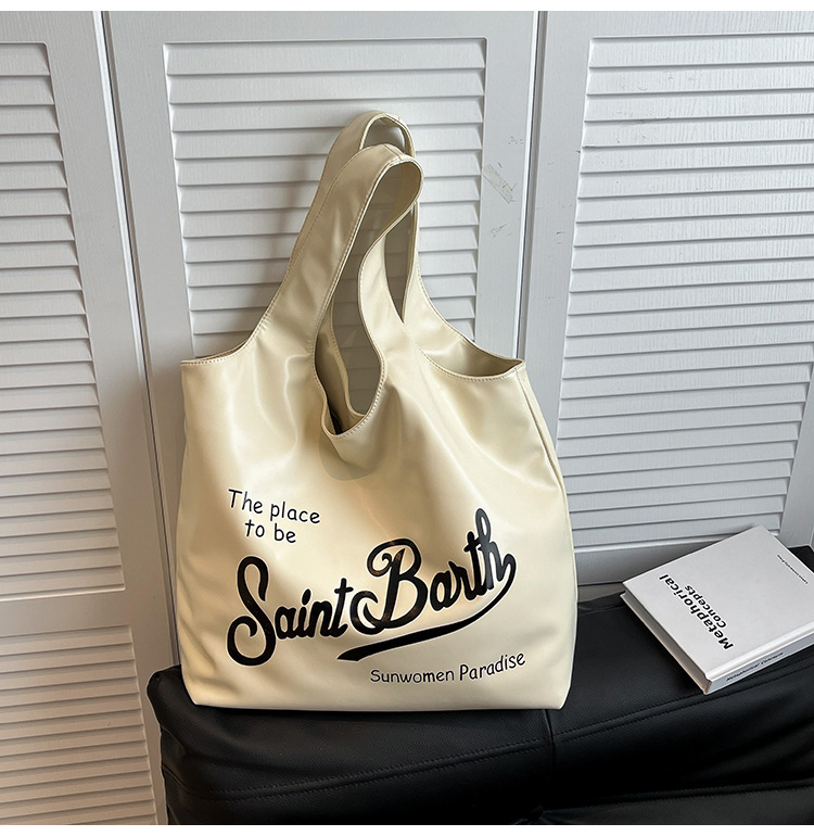 Large-capacity single-shoulder bag for women, 2025 new style, fashionable, casual and versatile tote bag, letter niche design handbag undefined