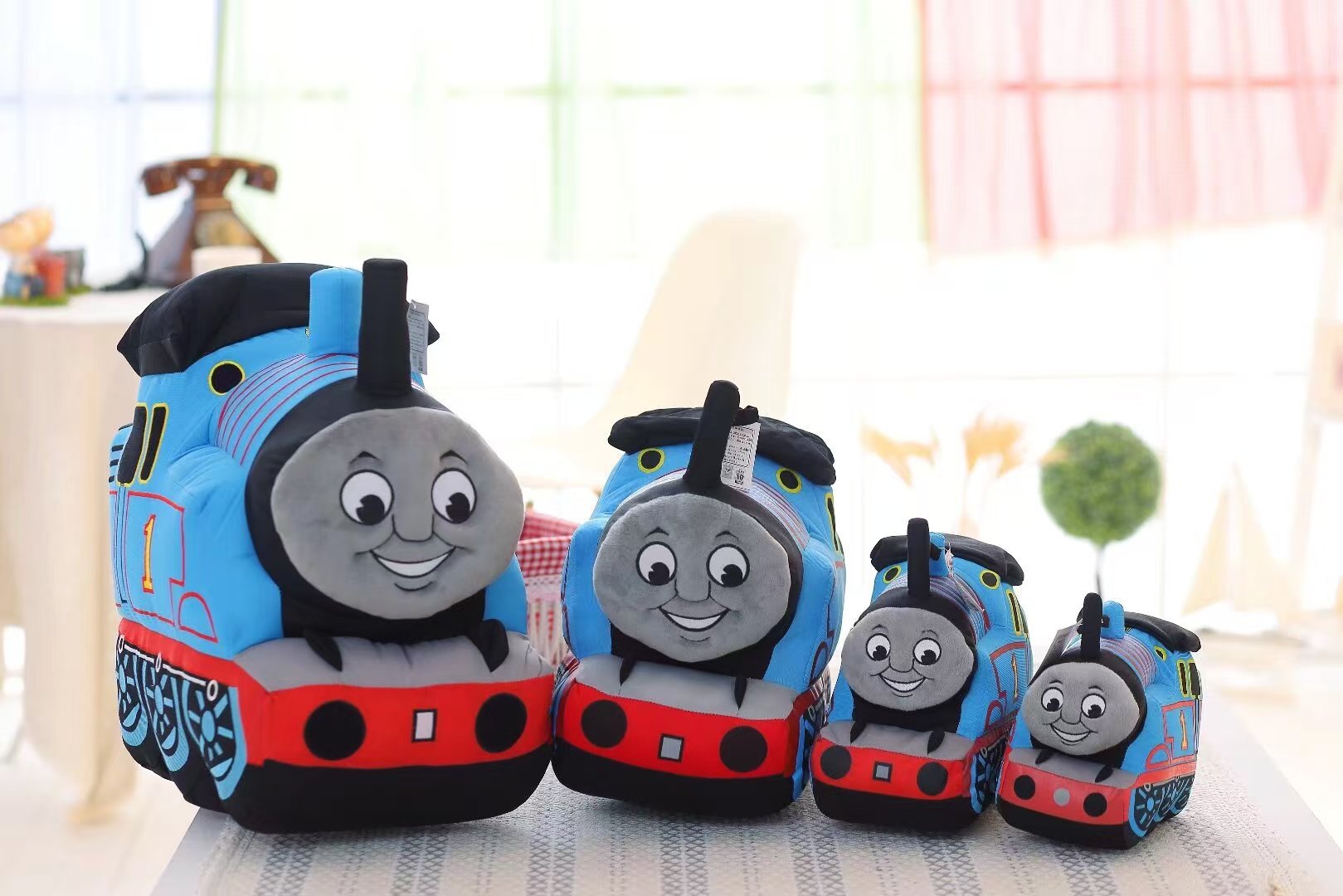 Thomas the Train Plush Toy Pillow Children's Birthday Gift Short Plush Selection