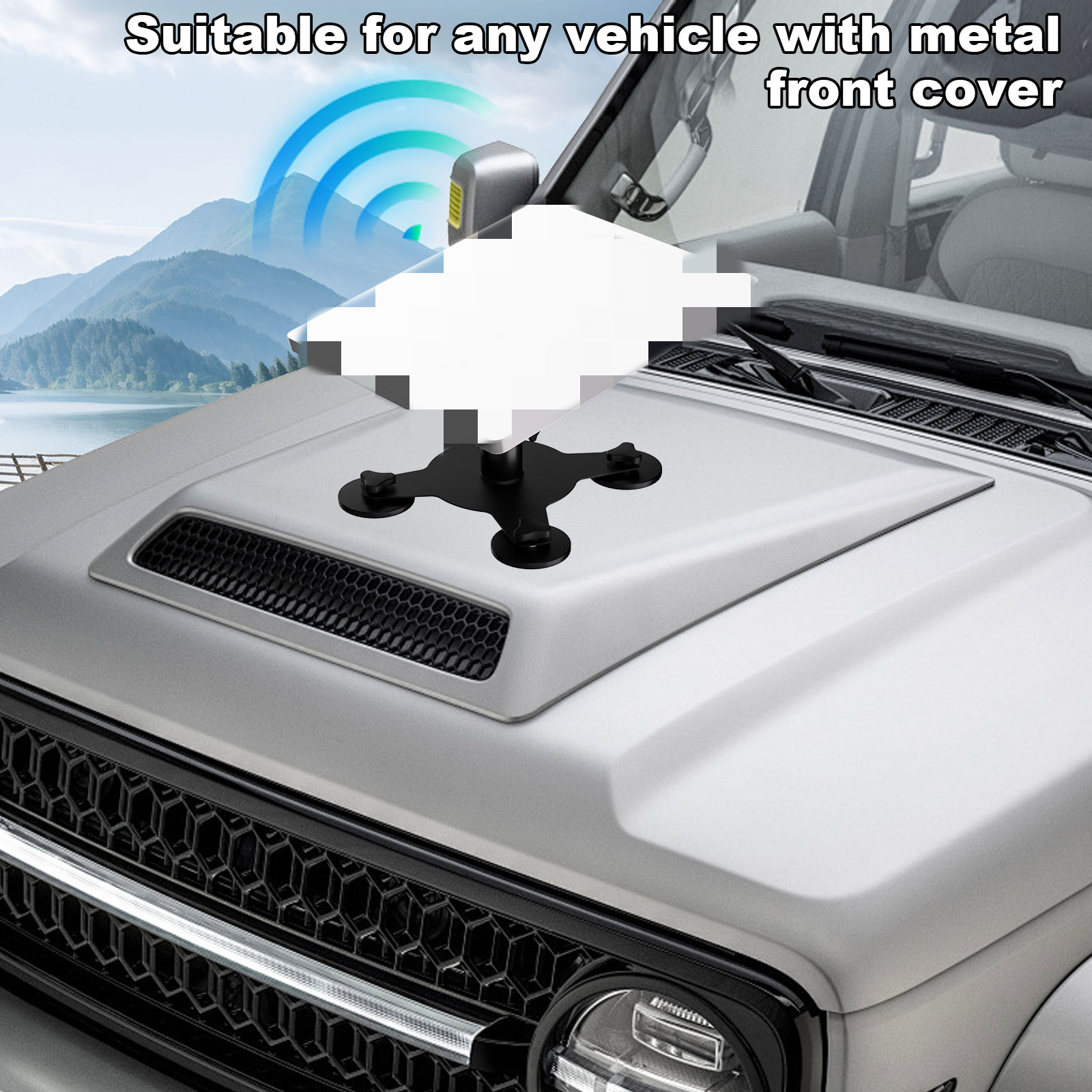 Cross-Border Car Roof Mount with Suction Cup/Magnetic Attachment Suitable for Mini Receiver Brackets, Universal Mount for Cars and Boats
