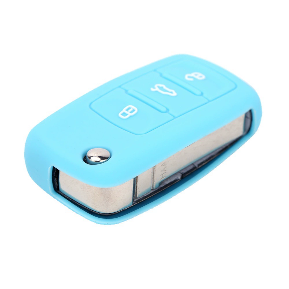 Car keys, silicone folding key bag, protective remote control for keys, 3 keys