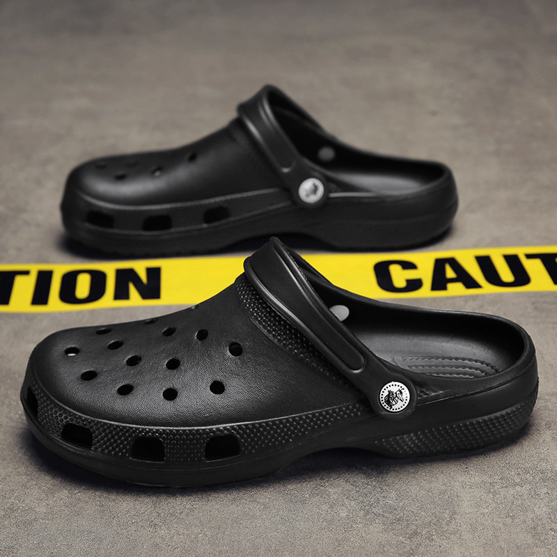 洞洞鞋男女大码潮流半拖2025年新款外穿轻便软底沙滩海边花园鞋子