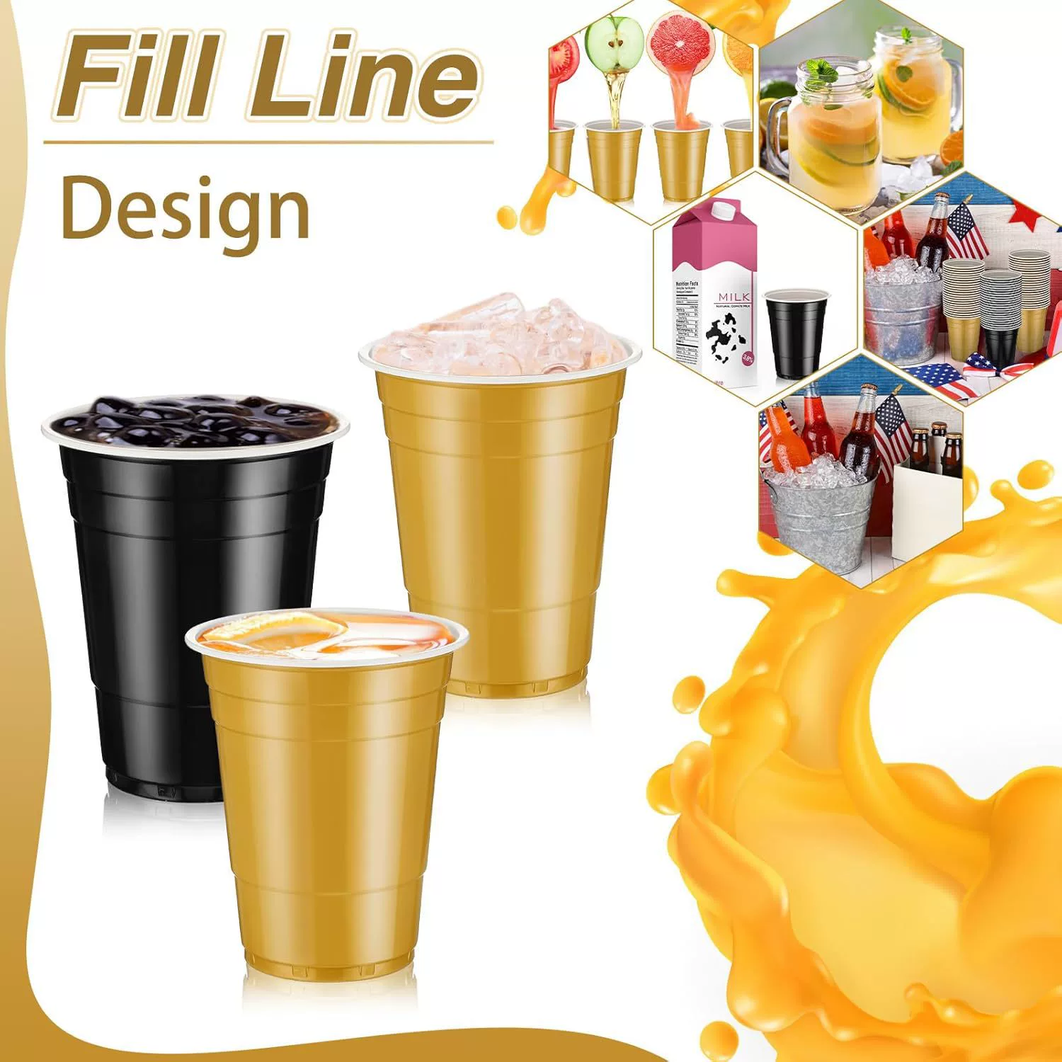 Прямые продажи фабрики 16oz одноразовые пластиковые стаканчики PS двухцветные пивные игры Party Cup solo Cup трансграничные