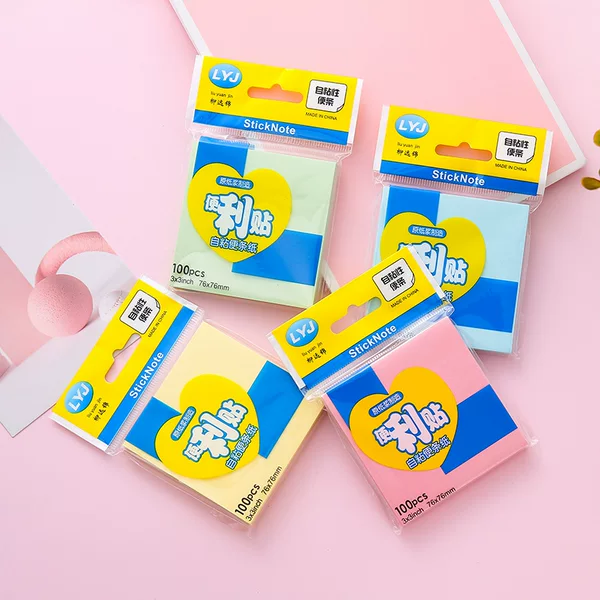 Creative Colorfulful Sticky Notes Square N Times Student Stationery Tearable Sticky Notes Everything Note Pad Wholesale