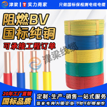 ZC-BV国标铜芯阻燃家装电线2.5/4/6/10平方绝缘电缆线单芯硬电线