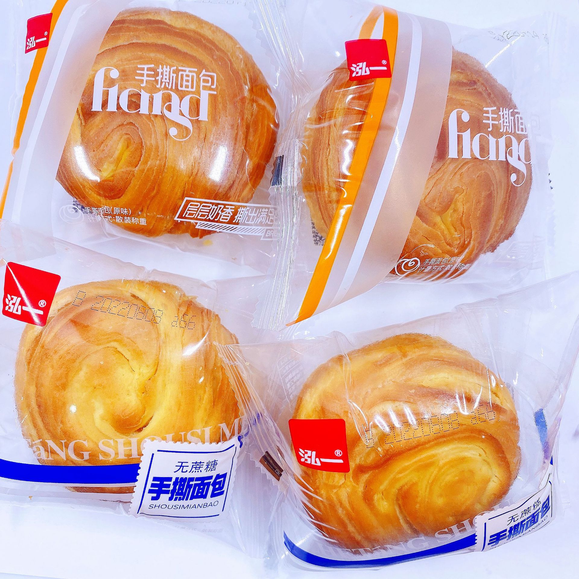 泓一手撕麵包原味早餐糕點1件4斤