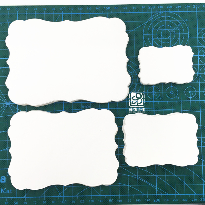 Lace Special-Shaped 315g White Cardboard Printed Piece Collage Hand-Painted Card Blank Scrapbooking Photo Album Greeting Card Handmade Material