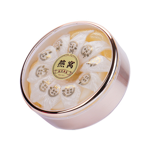 Acrylic gold-rimmed round gift box, American ginseng, sea cucumber, bird's nest, cordyceps, various packaging, gold frame, octagonal inner box, empty box