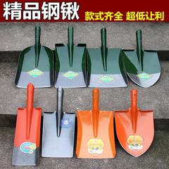 鐵鏟鐵杴方頭鏟子平口寬頭工具挖樹泥鍬挖土植樹園藝鍬手柄窄小