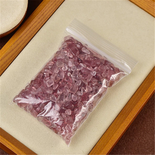 Factory direct sales natural crystal gravel, degaussing stone 1 pack 100g white pink purple small particles gravel bonsai decoration