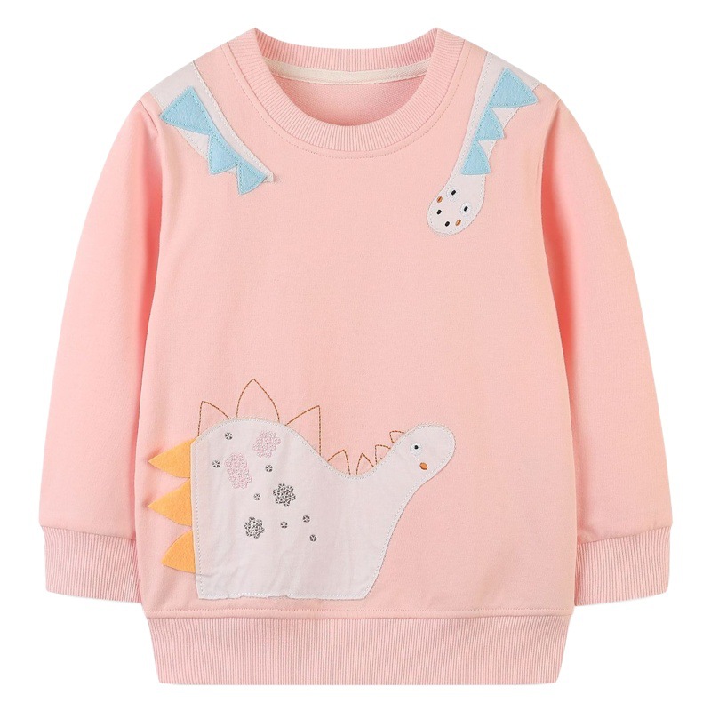Sudadera de manga larga para niñas, estilo europeo y americano, con dibujos animados bordados, para otoño.