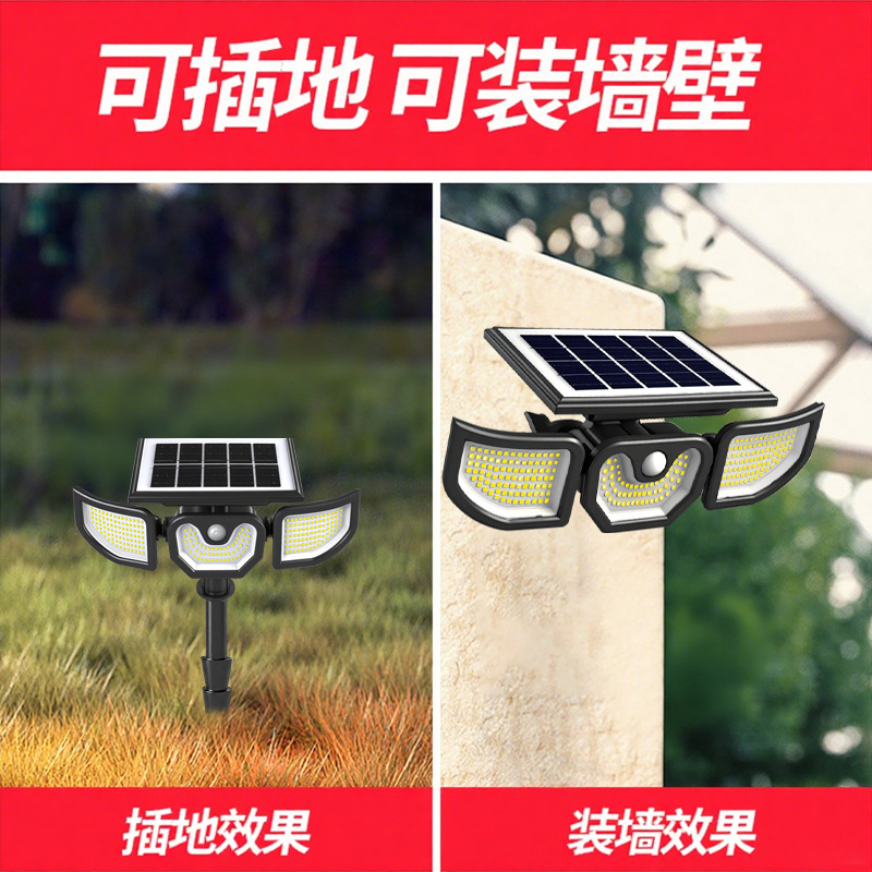 Ángel solar lámpara de patio doméstica usuario lámpara de pared exterior villa patio puerta exterior iluminación de inducción humana lámpara de calle