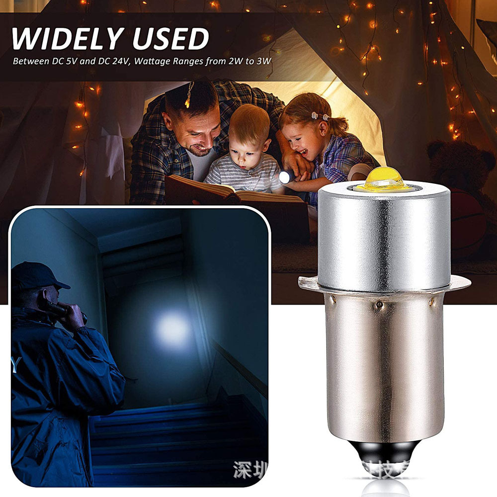 P13.5S lEd FlaShlight Bulb E10 lEd Bulb 3W Plug Light High BrightnESS Small Bulb 6V 3V 12V24V