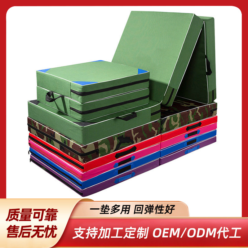 Camouflage Sports Gymnastics Mat Multi-Size School Sit-Up Gymnastics Mat Foldable Dance Mat Oxford Cloth Training Mat