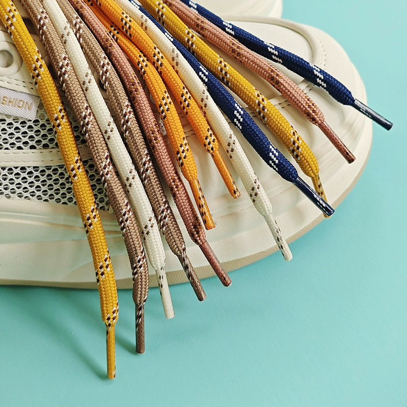 Круглые шнурки, толстые разноцветные шнурки с модными нюансами, кремово-оранжевый хаки, подходят для любого типа повседневной обуви.