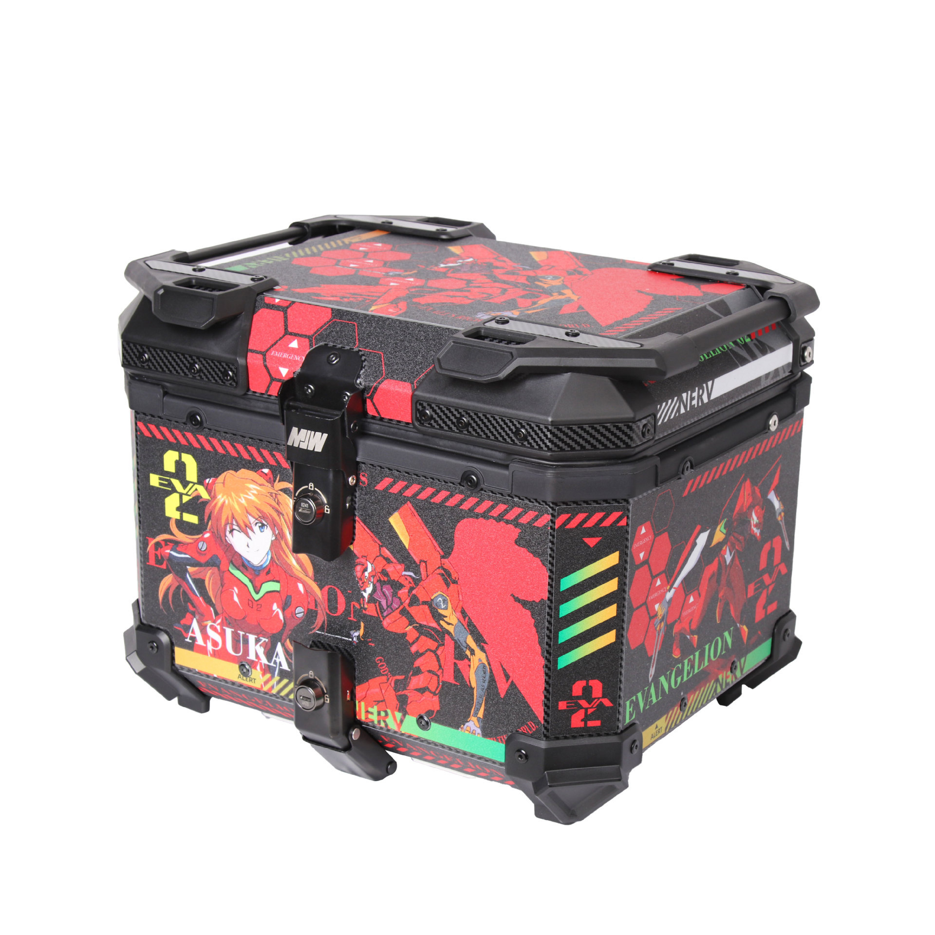 Fabricantes al por mayor motocicleta general 45L/55L caja trasera de aleación de aluminio de gran capacidad a prueba de caídas baúl de coche eléctrico