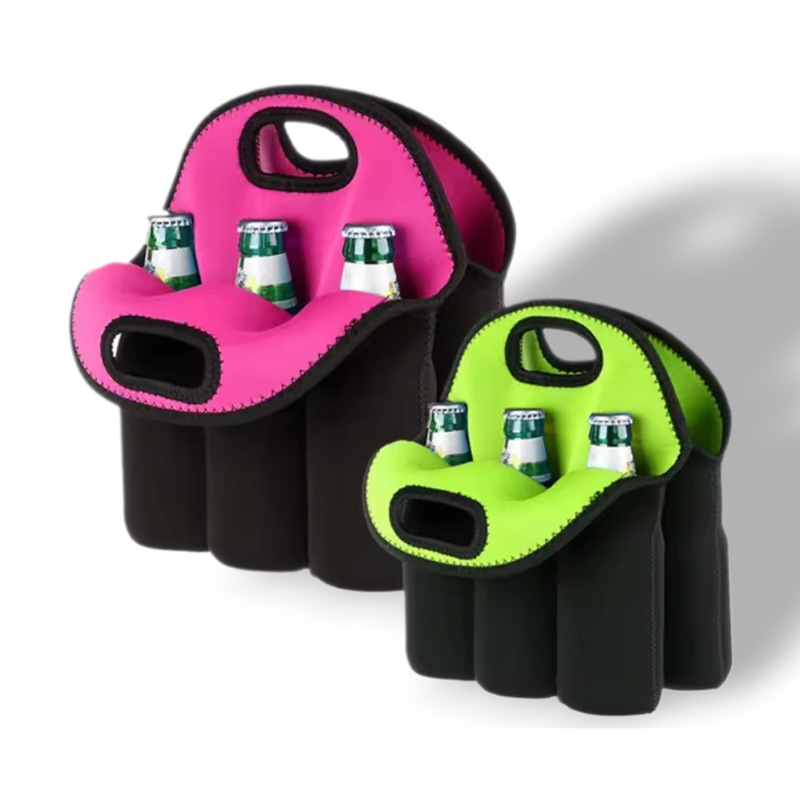 Factory Direct Sales, Customized Neoprene Six-Pack Wine Bag, Neoprene Beer Insulation Bag, Sbr Insulated Wine Bottle