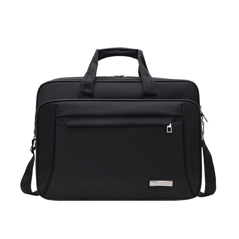 Laptop Bag Men's Business Briefcase Office Solid Color Casual LOGO Shoulder Crossbody Notebook Bag