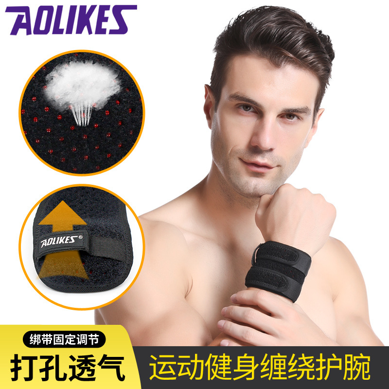Ajustable bádminton TFCC muñeca guardia transpirable bobinado presión deportes fitness protección esguinces mano guardia correa de muñeca