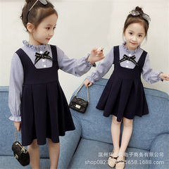 2024 Girls' Striped Pajama Set New Arrival Korean Style Baby Princess Dress Spring Baby Clothing